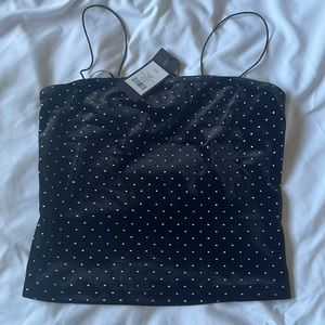 Dynamite velvet studded bandeau tank top